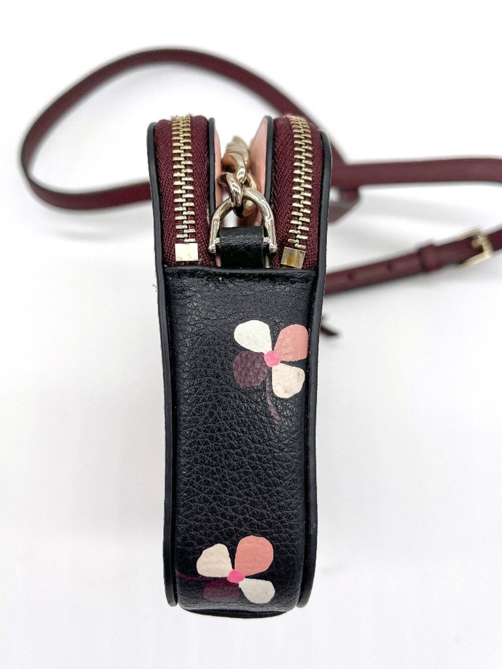 Kate Spade Dog Crossbody Bag Pink Burgundy Novelty Purse - Picture 10 of 11